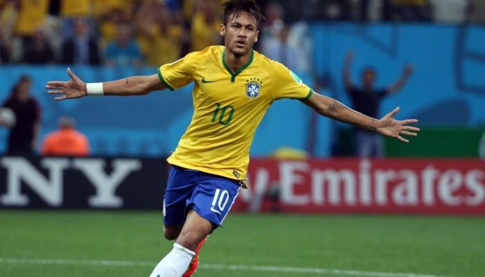Neymar comemora seu gol contra a Croácia na Copa do Mundo de 2014  • ALEX SILVA/ESTADÃO CONT...