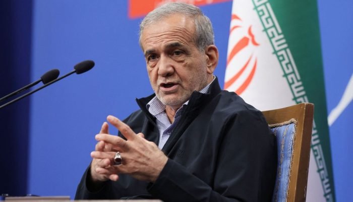 Presidente do Irã, Masoud Pezeshkian  • WANA (West Asia News Agency)/Majid Asgaripour via REU...
