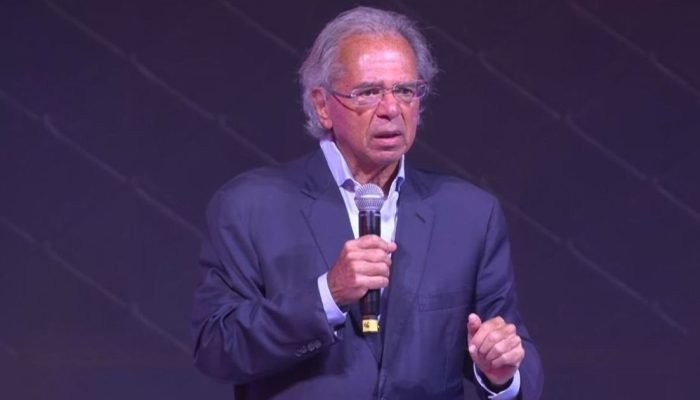 O ex-ministro da Fazenda Paulo Guedes durante evento em São Paulo, em 17 de abril de 2026  • ...