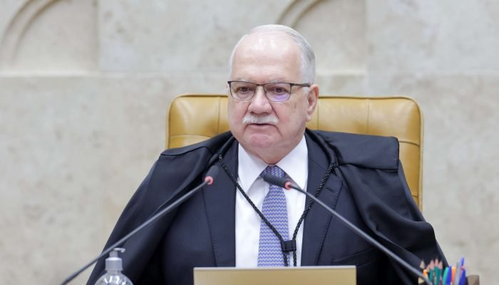 O presidente do Supremo Tribunal Federal (STF), ministro Edson Fachin, durante a última sessão ...