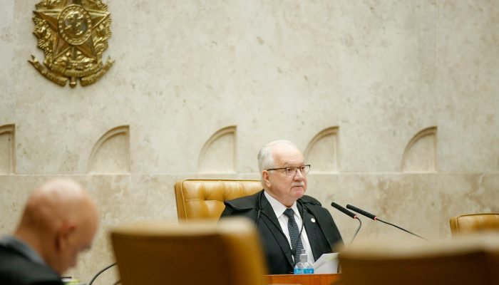 Edson Fachin e Alexandre de Moraes no plenário do STF (Foto: Victor Piemonte/STF)