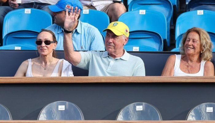 Carlo Ancelotti, técnico da Seleção Brasileira, marca presença no Rio Open  • Divulgação...