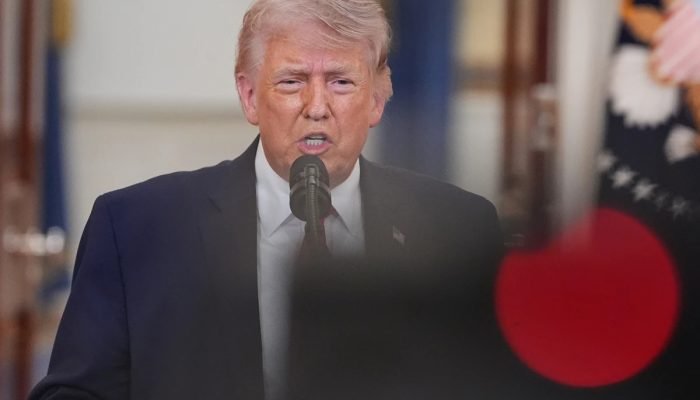 1 de 1 Donald Trump durante pronunciamento na TV - Foto: Alex Brandon-Pool/Getty Images