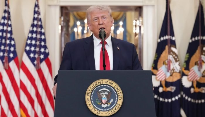 1 de 1 Donald Trump durante pronunciamento na TV - Foto: Alex Brandon-Pool/Getty Images