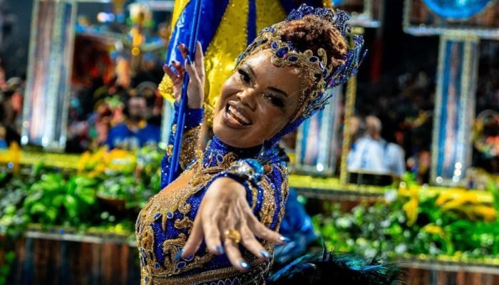Lucinha Nobre no desfile da Unidos da Tijuca 2026  • Eduardo Hollanda/Rio Carnaval