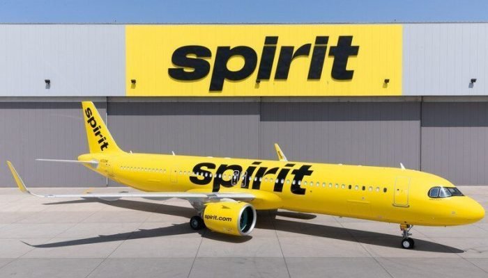 Avião da Spirit Airlines, companhia de baixo custo que opera nos Estados Unidos  • Divulgação