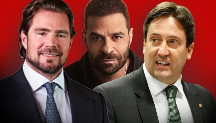 1 de 1 Daniel Vorcaro (à esquerda), Fabiano Zettel (no centro) e Paulo Sergio Neves de Souza (à...